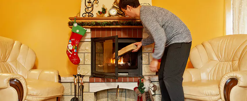Rusted Metal Fireplace Restoration in Longview, Texas